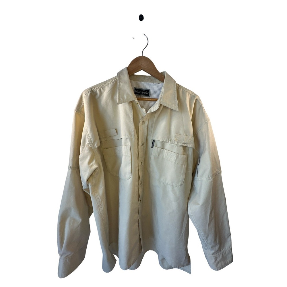 Field & Stream Since 1871 Mens Fishing Shirt Ivory See Pictures For Measurements